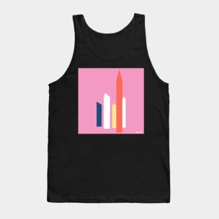 satellite towers art in mexican landscape wallpaper of modern architecture ecopop pink Tank Top